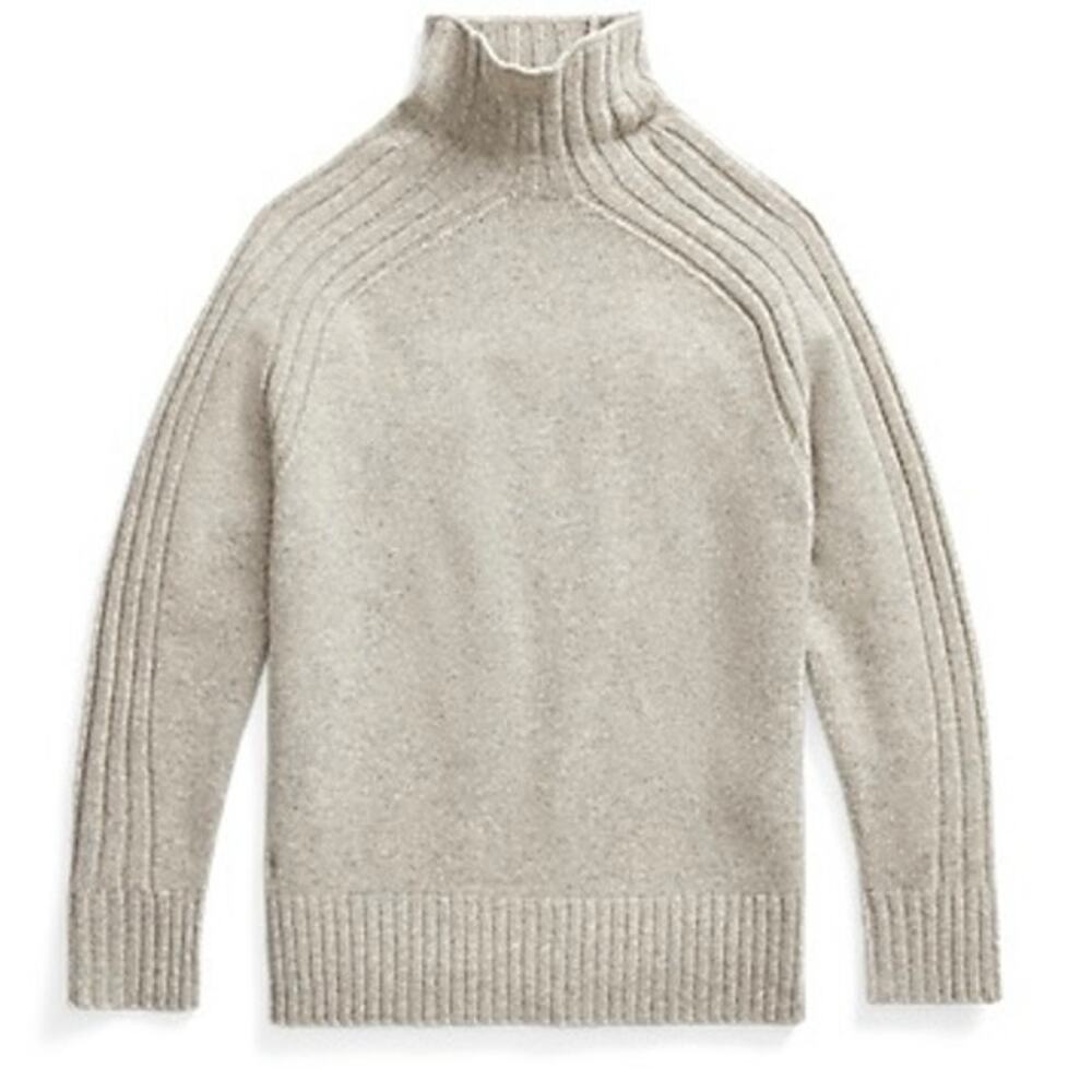 Knitwear Ribbed Preppy Casual Cashmere/Wool Polo Ralph Lauren Turtleneck Sweater